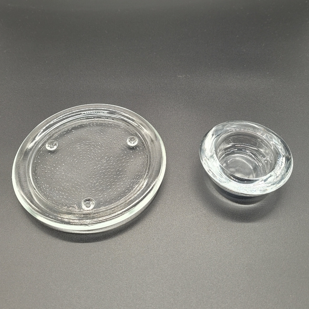 Clear Glass Round Candle Liner & Clear Glass Tea Light Candle Holder - Picture 3 of 6